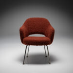 Model 71 Eetkamerstoel in Alpaca en Mohair Bouclé van Pierre Frey