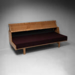 Model GE258 Oak and Cane Sofa Bed