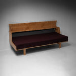Model GE258 Oak and Cane Sofa Bed