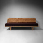 Model GE258 Oak and Cane Sofa Bed